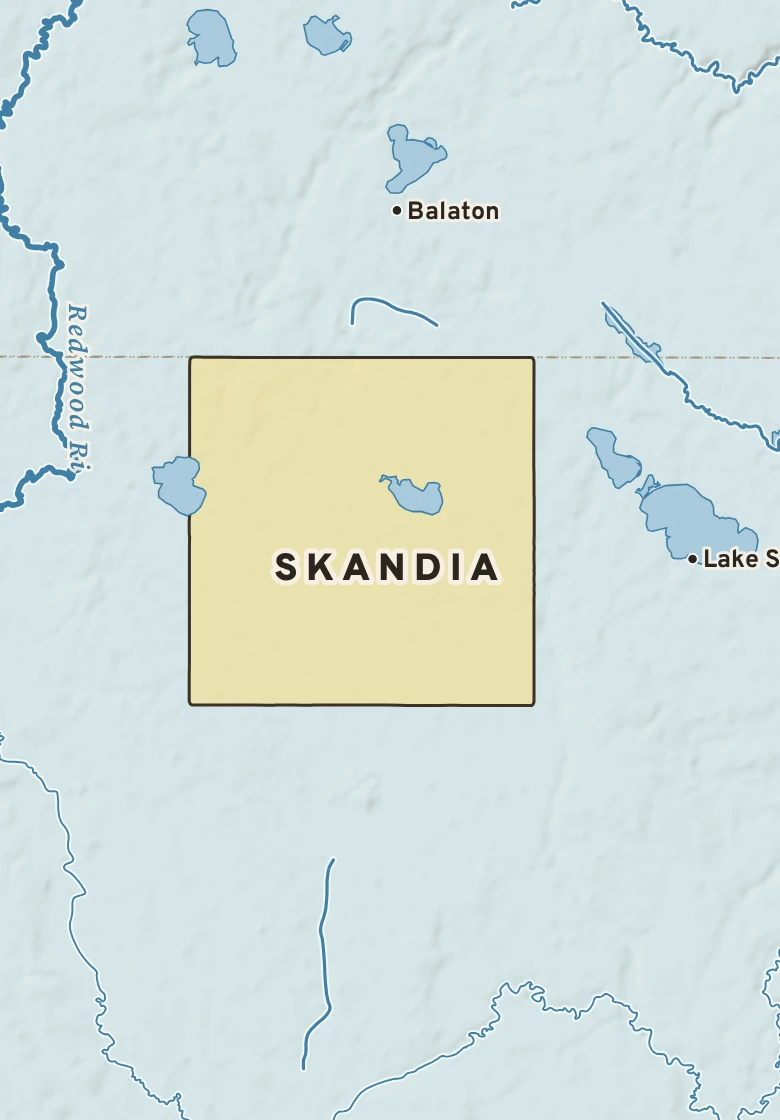 Atlas plate of Skandia, Minnesota.