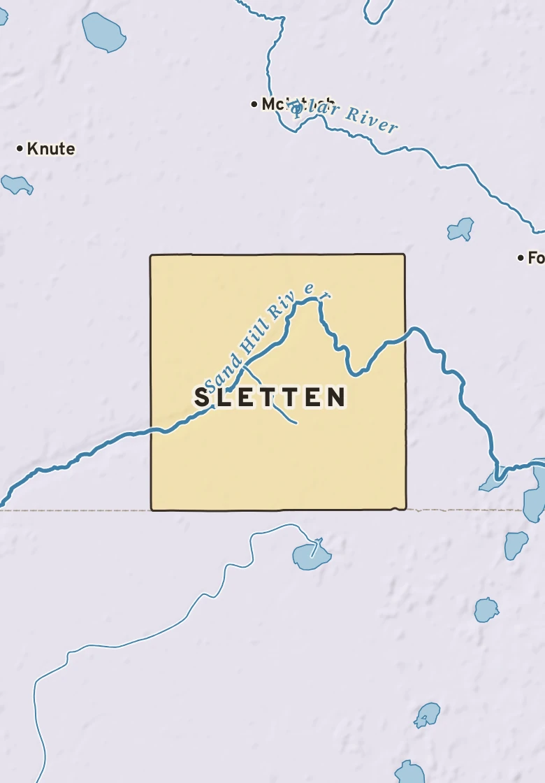 Atlas plate of Sletten, Minnesota.