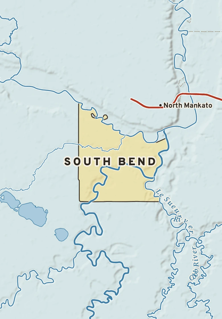 Atlas plate of South Bend, Minnesota.