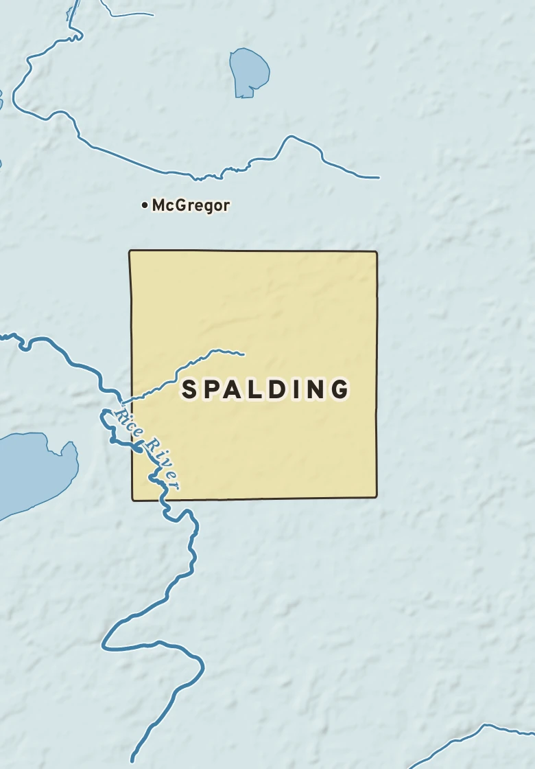 Atlas plate of Spalding, Minnesota.