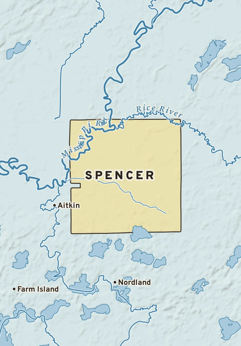 Atlas plate of Spencer, Minnesota.