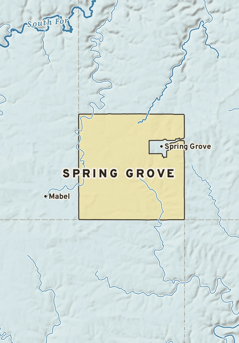 Atlas plate of Spring Grove, Minnesota.
