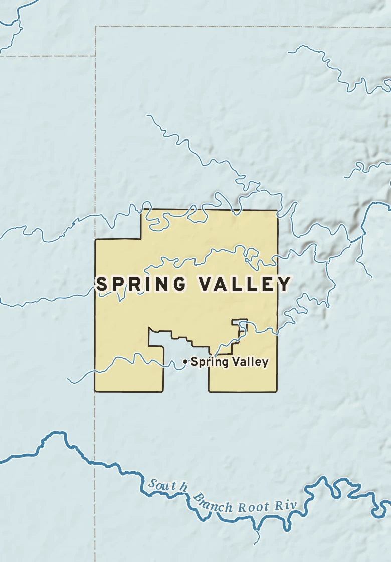 Atlas plate of Spring Valley, Minnesota.
