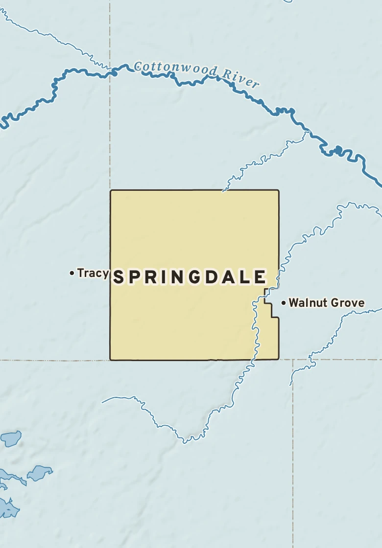 Atlas plate of Springdale, Minnesota.