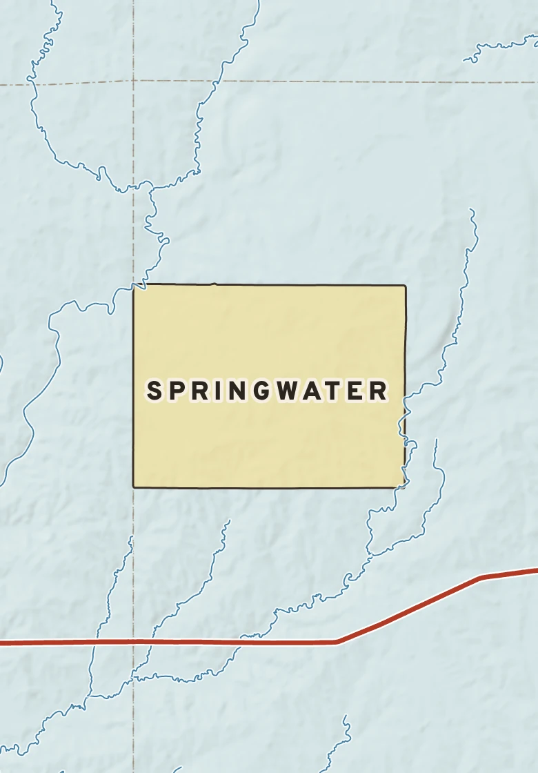 Atlas plate of Springwater, Minnesota.