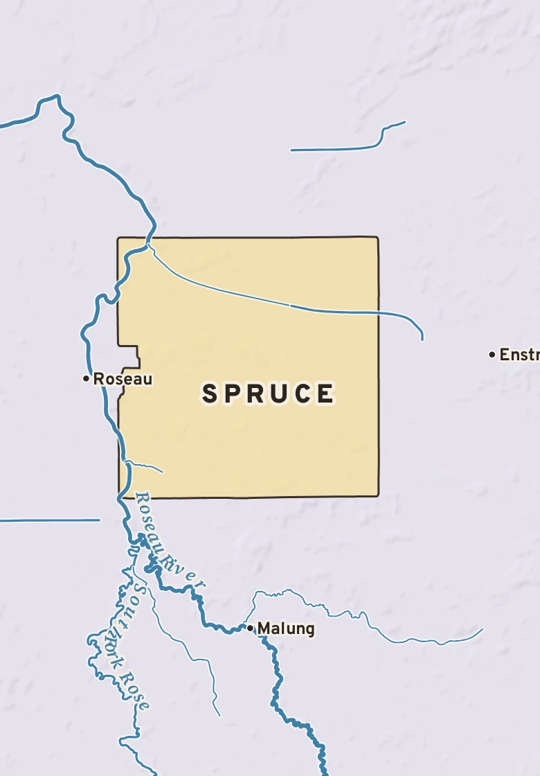 Atlas plate of Spruce, Minnesota.