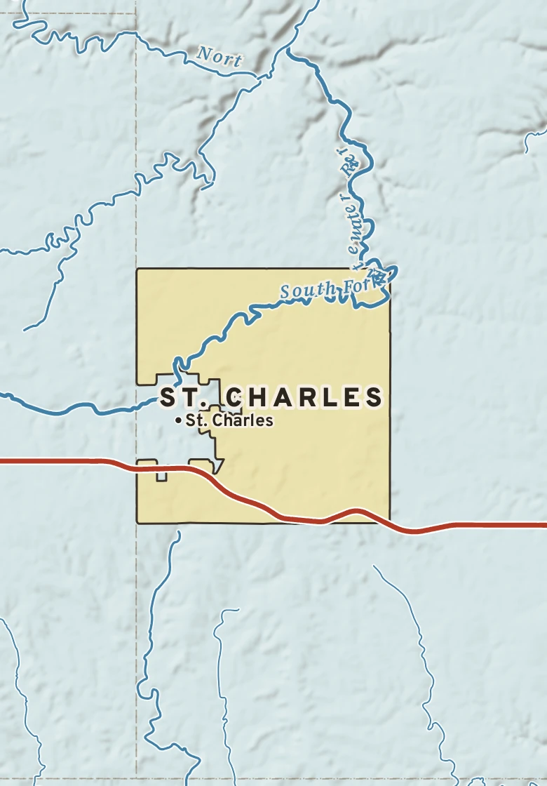 Atlas plate of St. Charles, Minnesota.