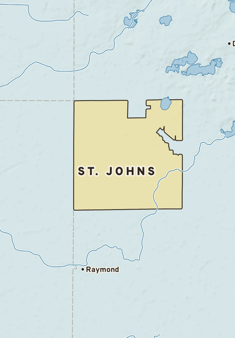 Atlas plate of St. Johns, Minnesota.