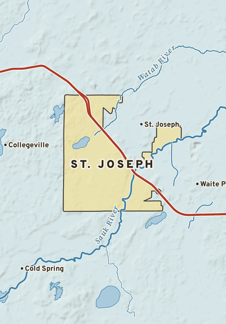 Atlas plate of St. Joseph, Minnesota.