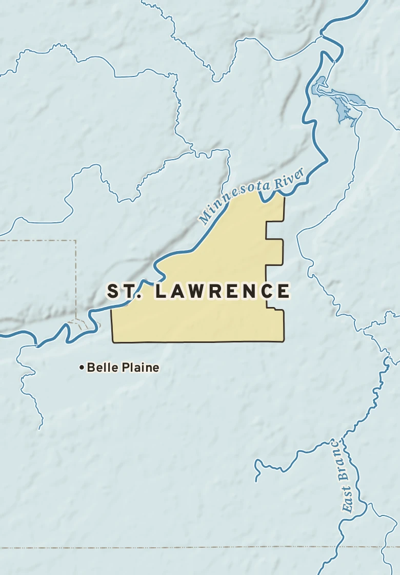 Atlas plate of St. Lawrence, Minnesota.