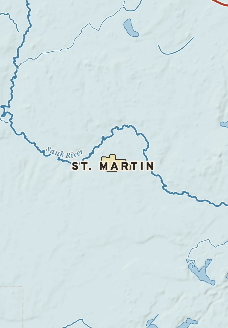 Atlas plate of St. Martin, Minnesota.