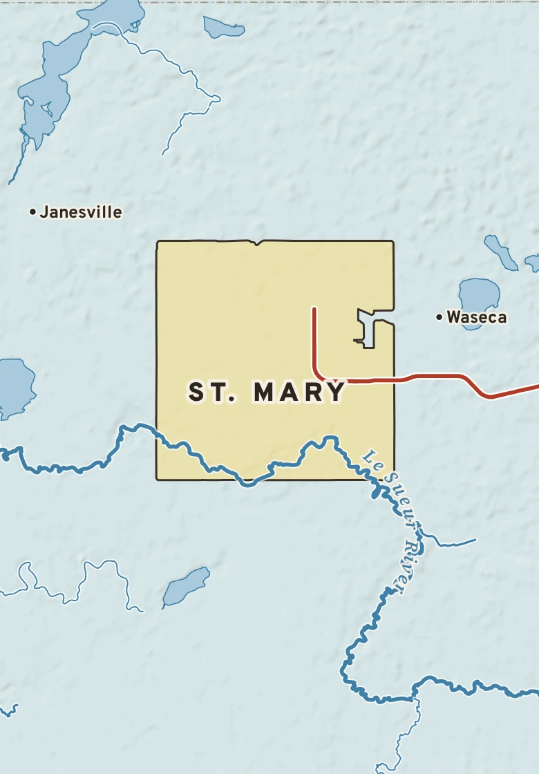 Atlas plate of St. Mary, Minnesota.
