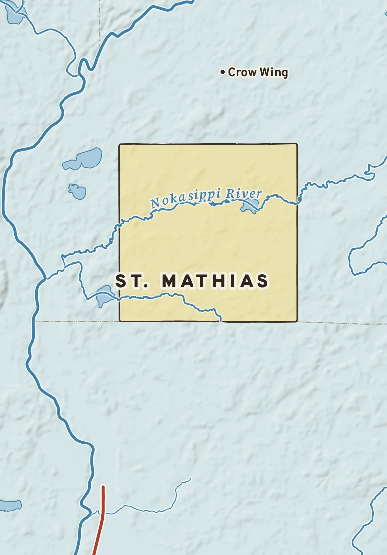 Atlas plate of St. Mathias, Minnesota.