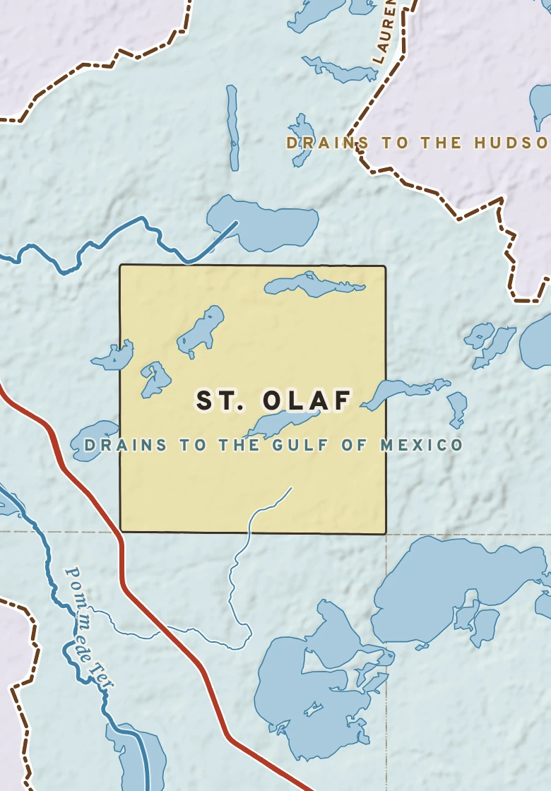 Atlas plate of St. Olaf, Minnesota.