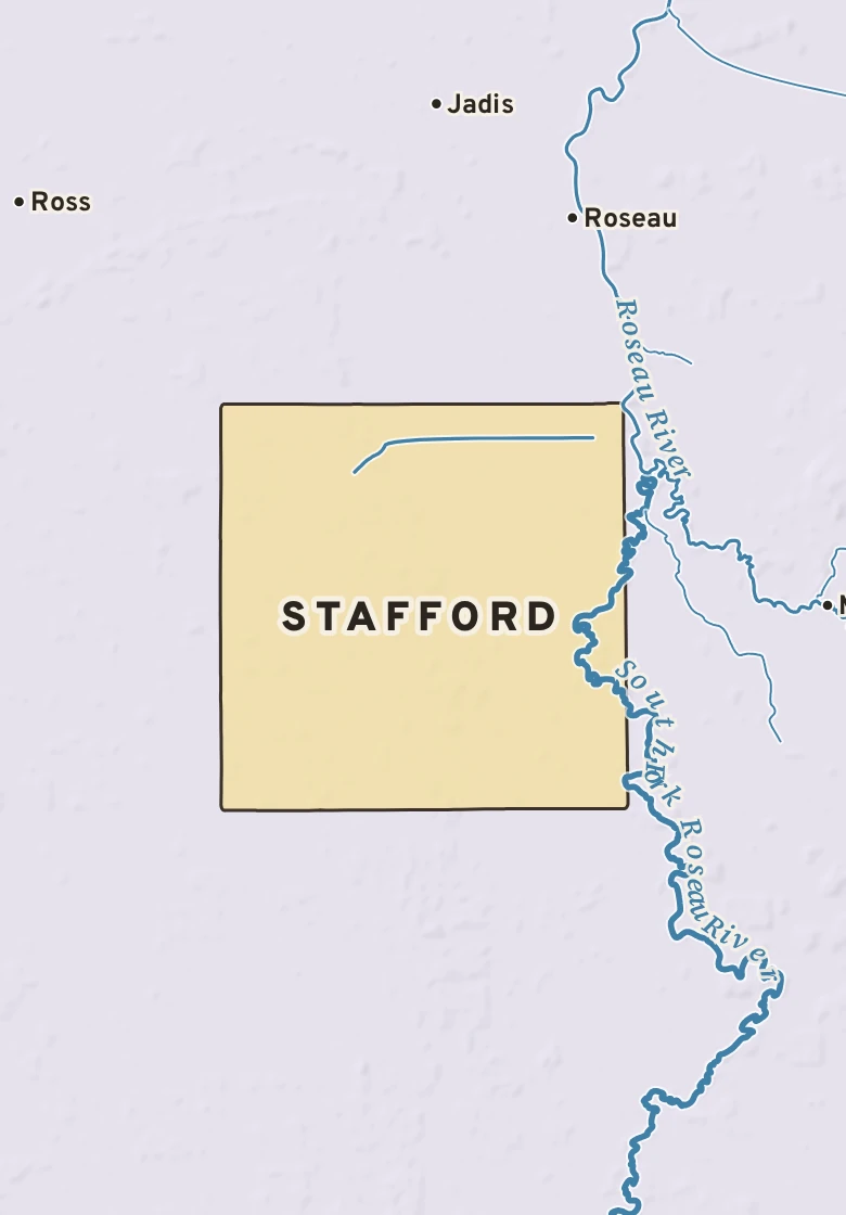 Atlas plate of Stafford, Minnesota.