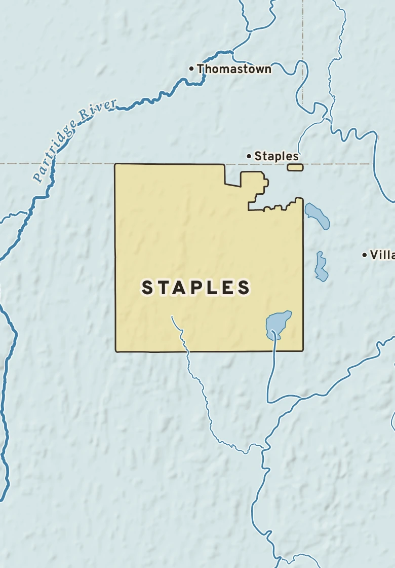 Atlas plate of Staples, Minnesota.