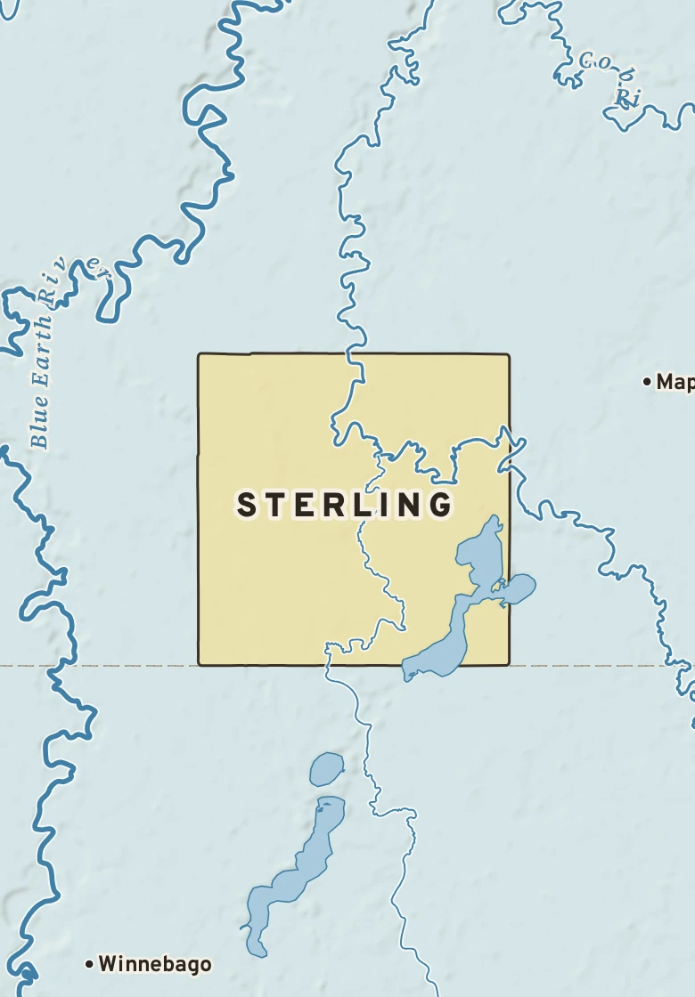 Atlas plate of Sterling, Minnesota.