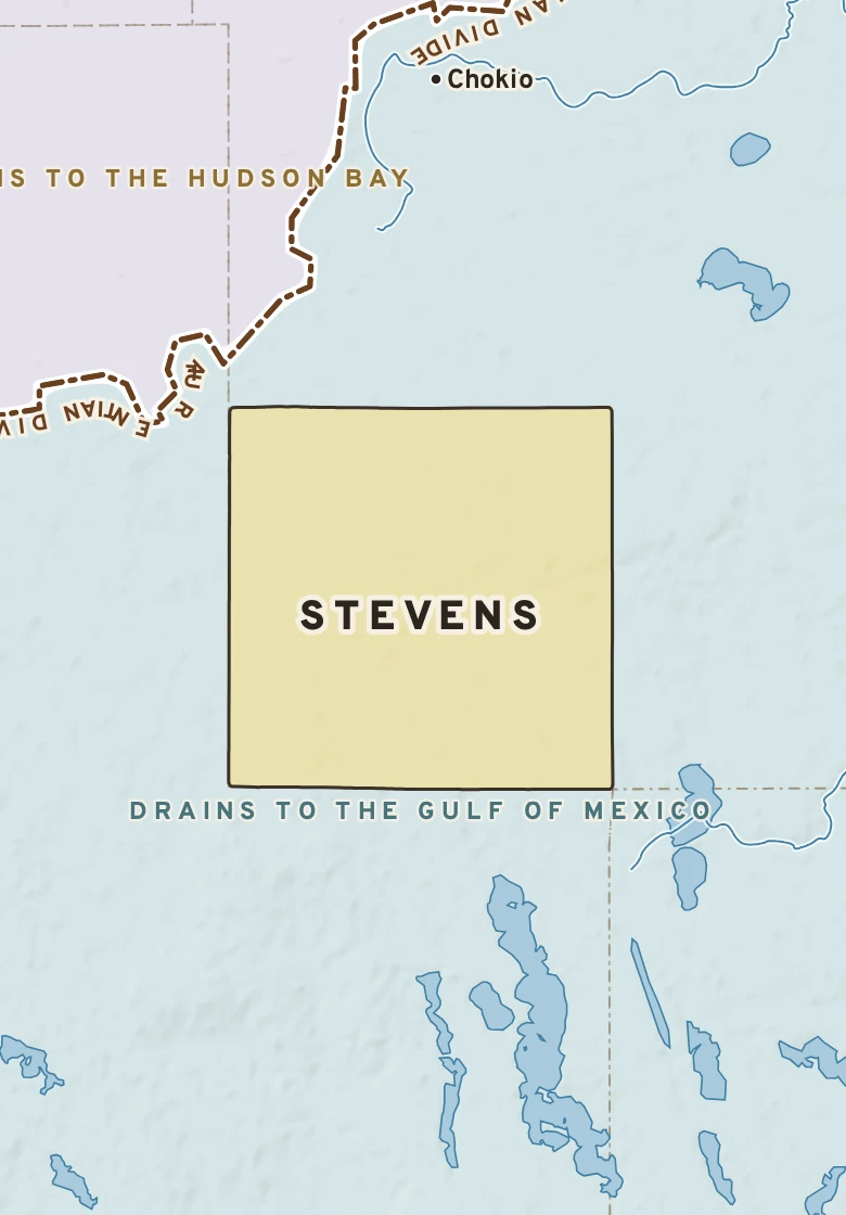 Atlas plate of Stevens, Minnesota.