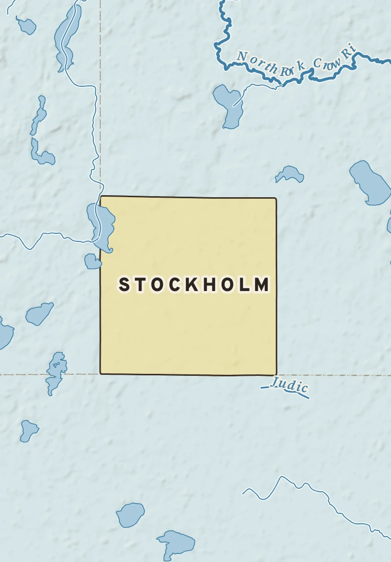 Atlas plate of Stockholm, Minnesota.