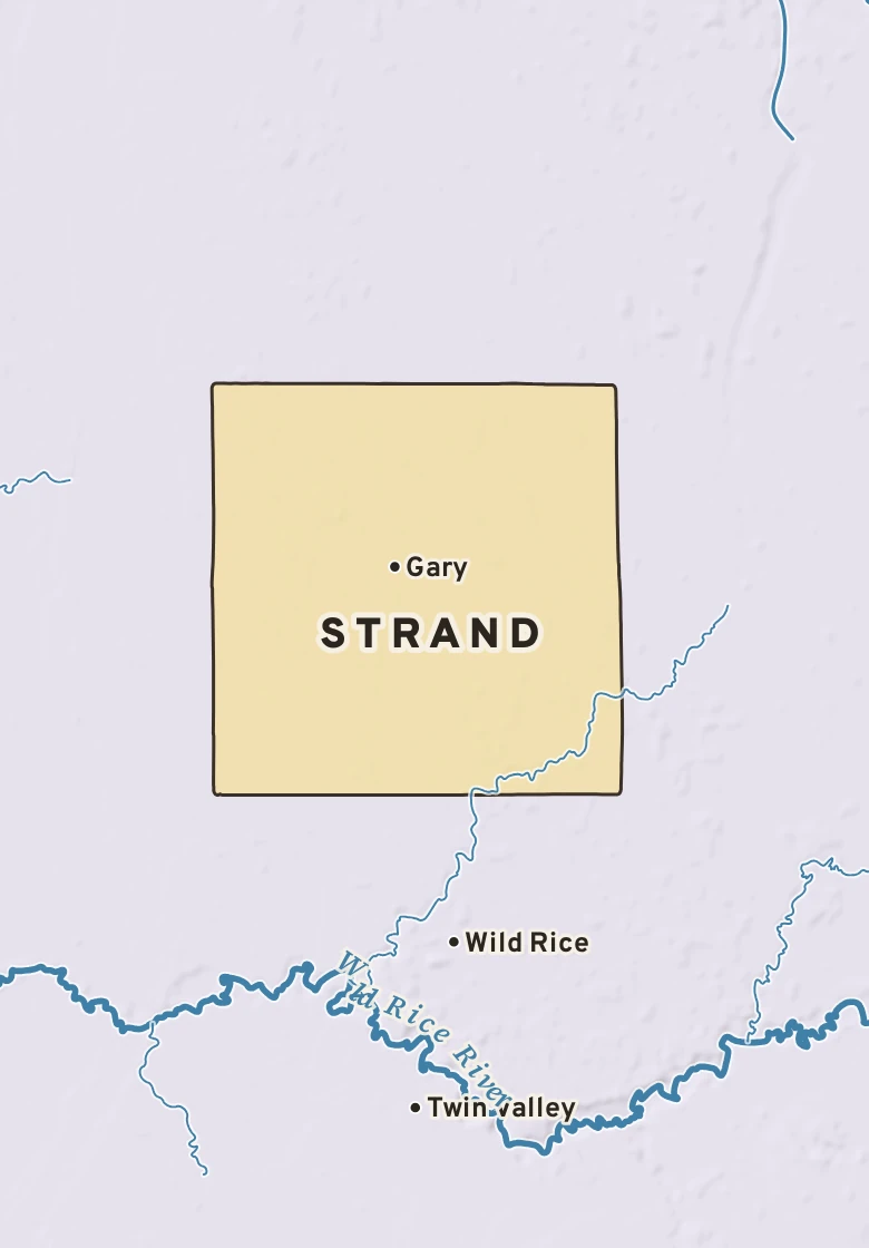 Atlas plate of Strand, Minnesota.
