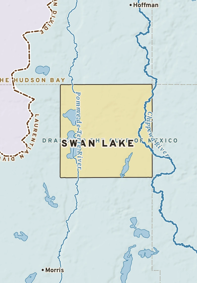 Atlas plate of Swan Lake, Minnesota.