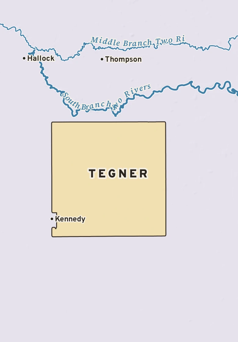 Atlas plate of Tegner, Minnesota.