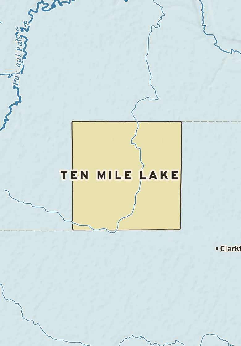 Atlas plate of Ten Mile Lake, Minnesota.