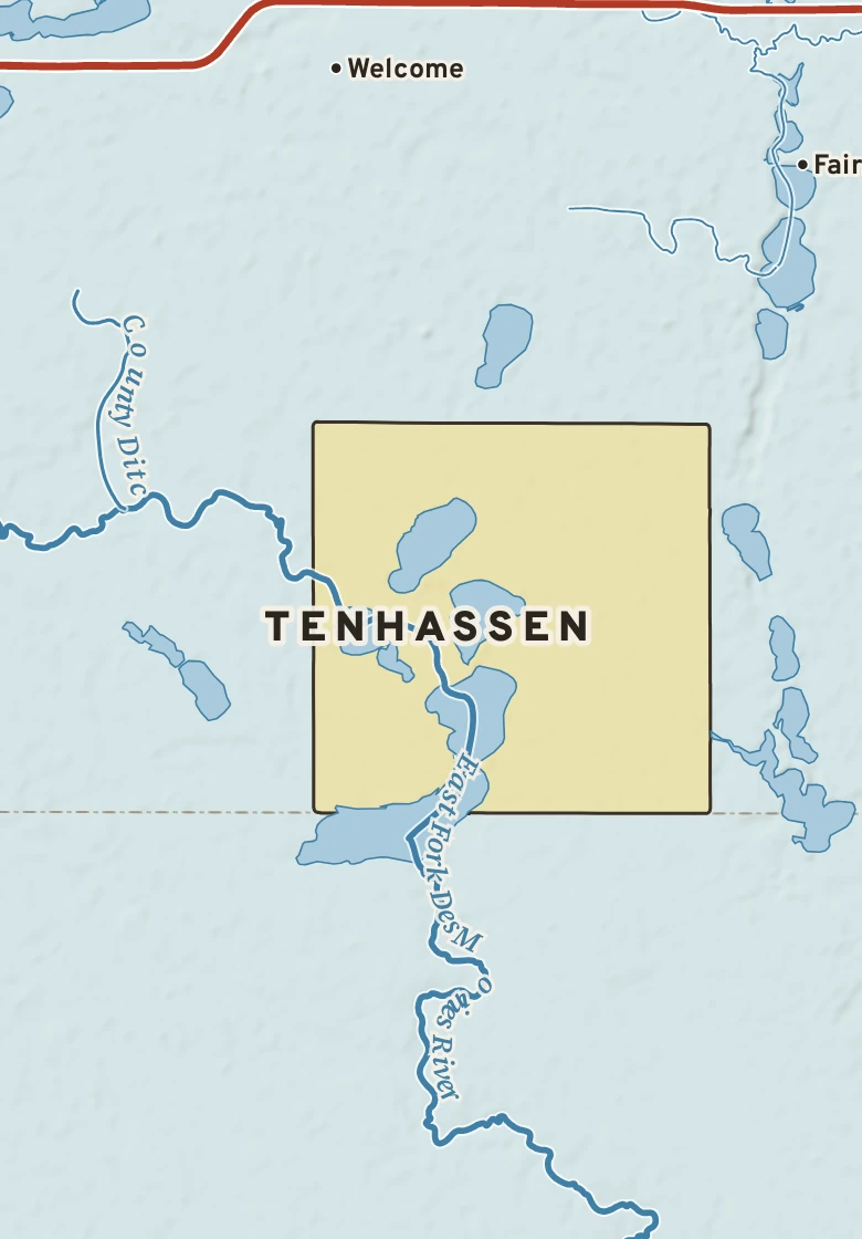 Atlas plate of Tenhassen, Minnesota.