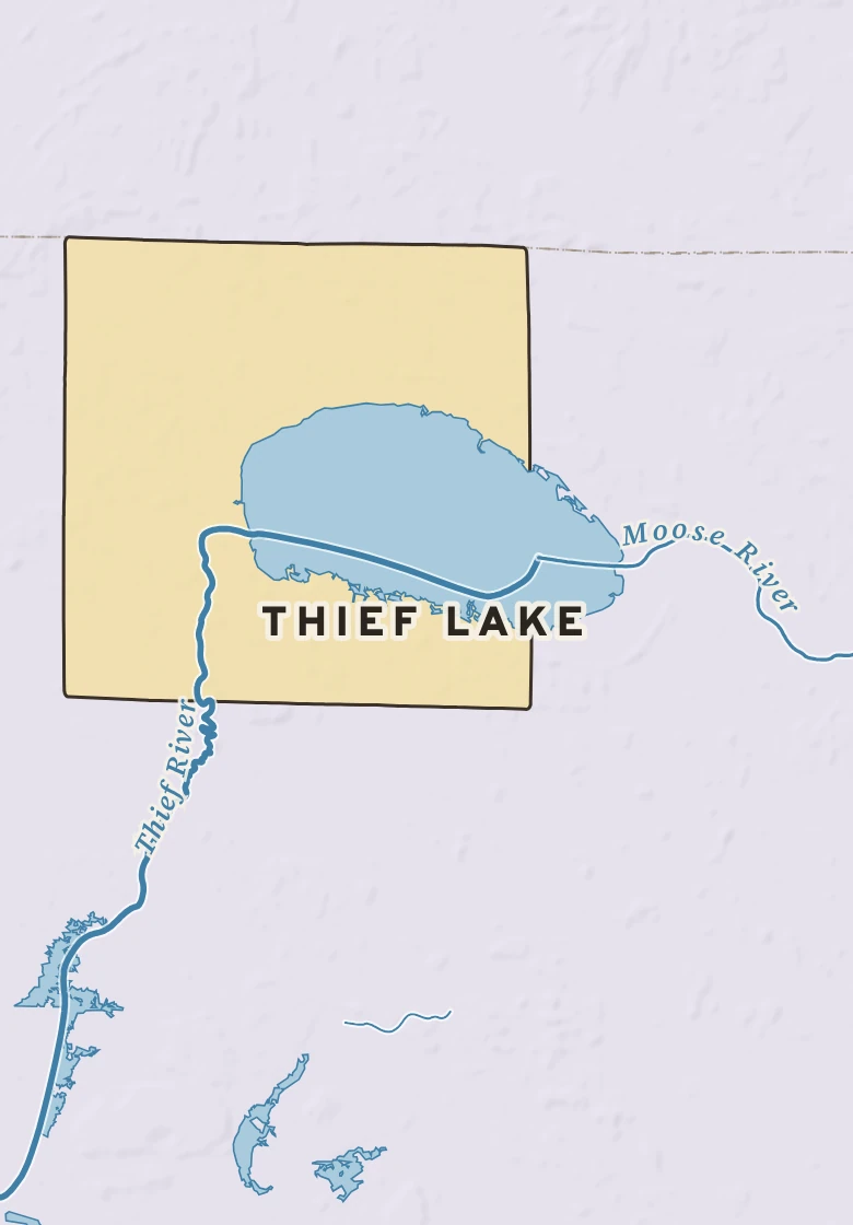 Atlas plate of Thief Lake, Minnesota.