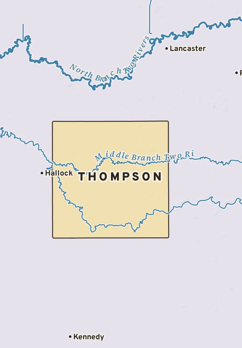 Atlas plate of Thompson, Minnesota.