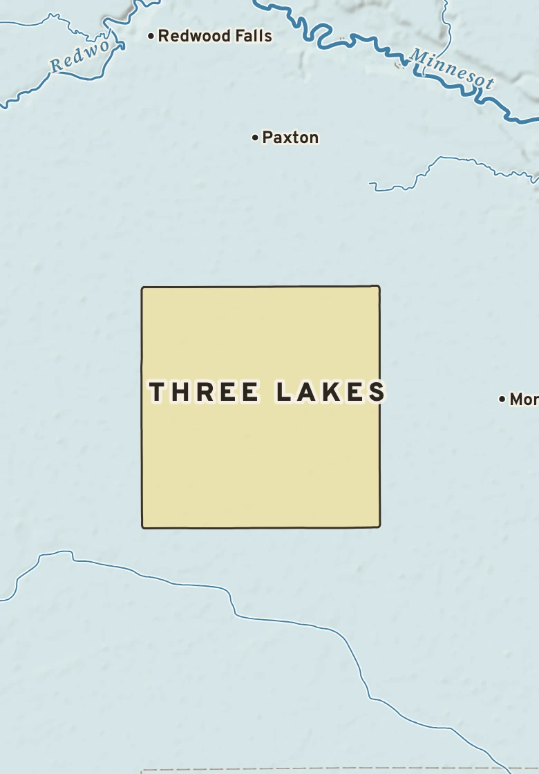 Atlas plate of Three Lakes, Minnesota.