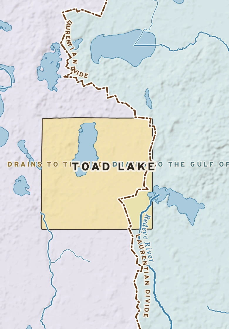 Atlas plate of Toad Lake, Minnesota.