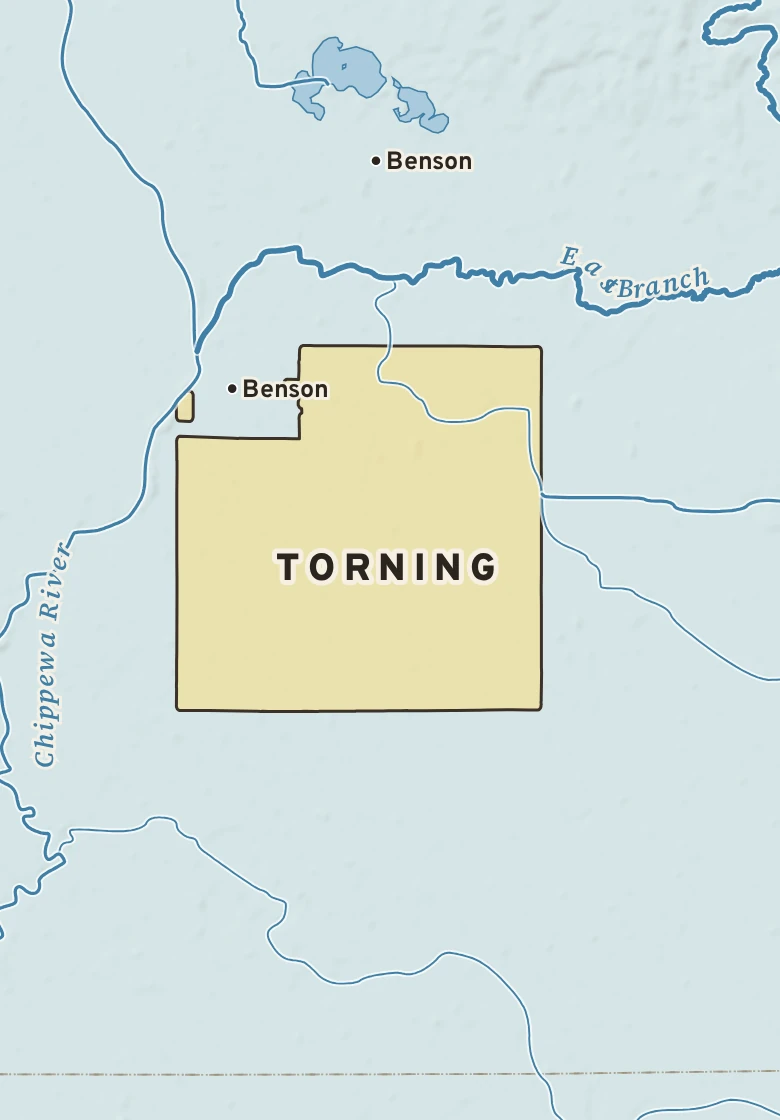 Atlas plate of Torning, Minnesota.
