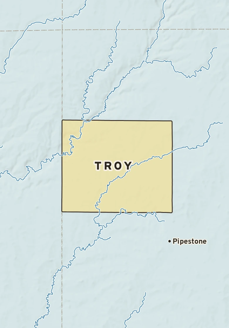 Atlas plate of Troy, Minnesota.