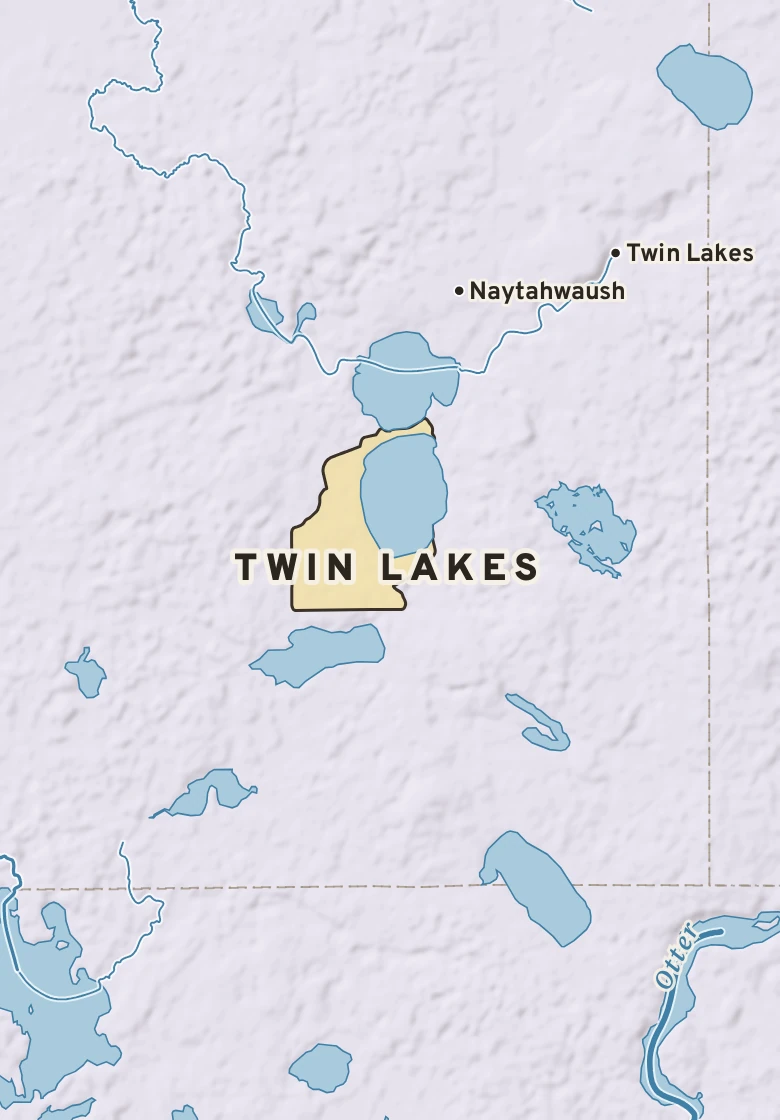 Atlas plate of Twin Lakes, Minnesota.