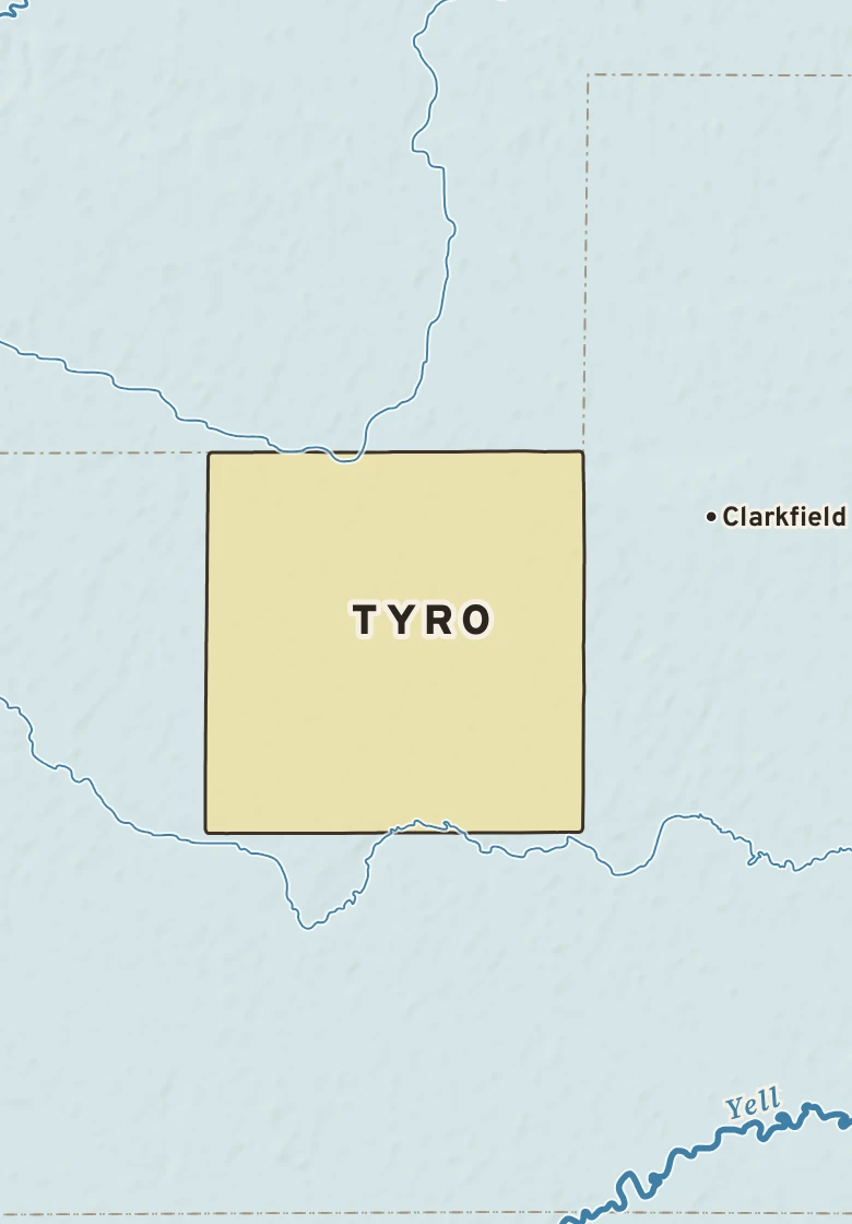 Atlas plate of Tyro, Minnesota.
