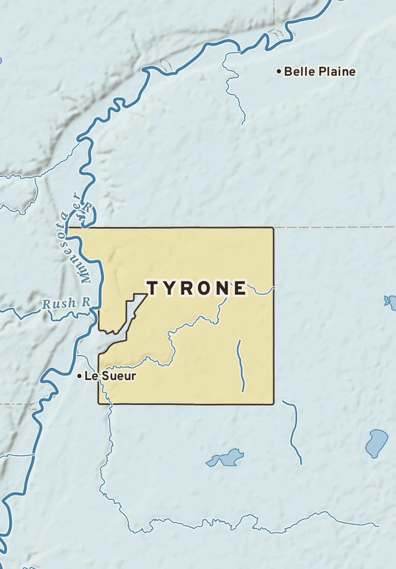 Atlas plate of Tyrone, Minnesota.