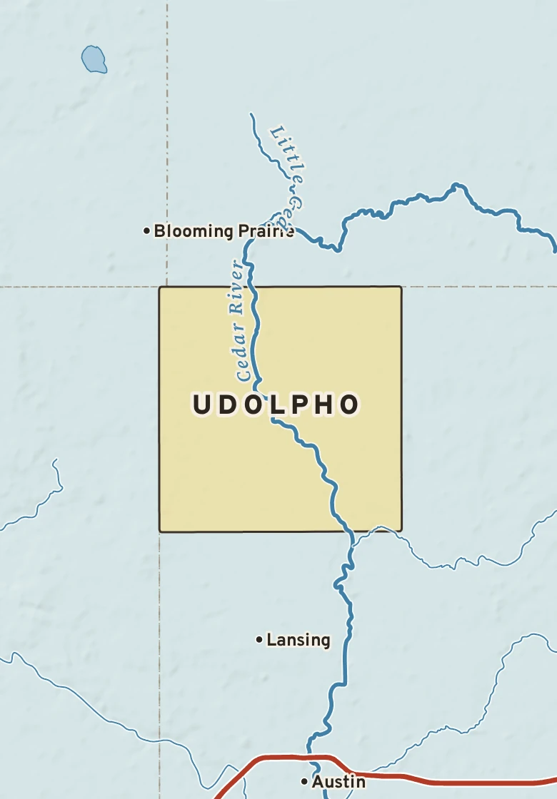 Atlas plate of Udolpho, Minnesota.