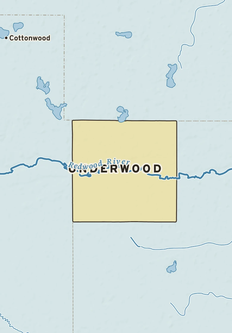 Atlas plate of Underwood, Minnesota.