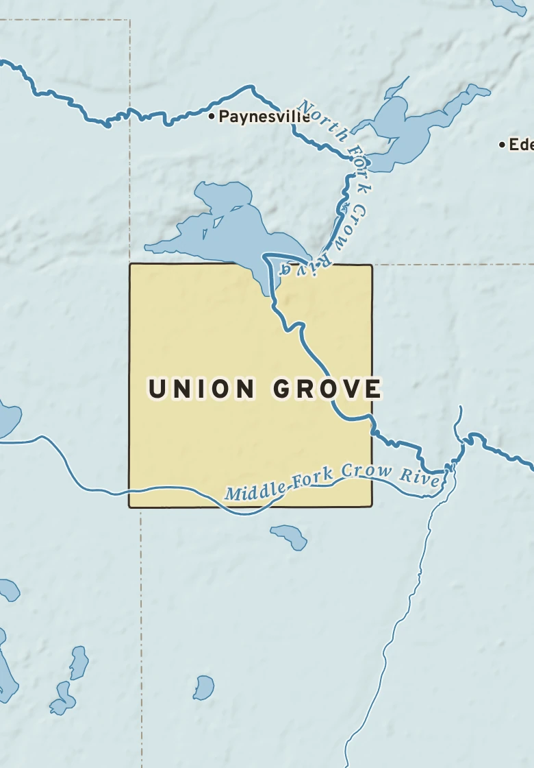 Atlas plate of Union Grove, Minnesota.