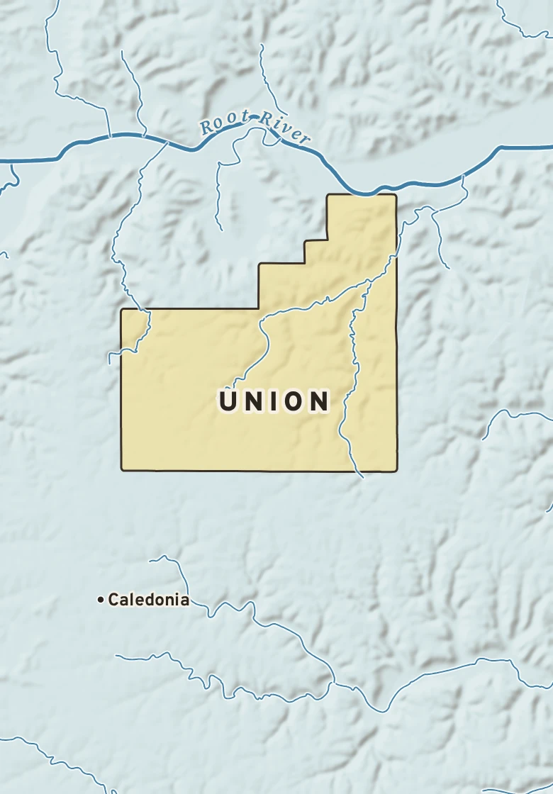 Atlas plate of Union, Minnesota.