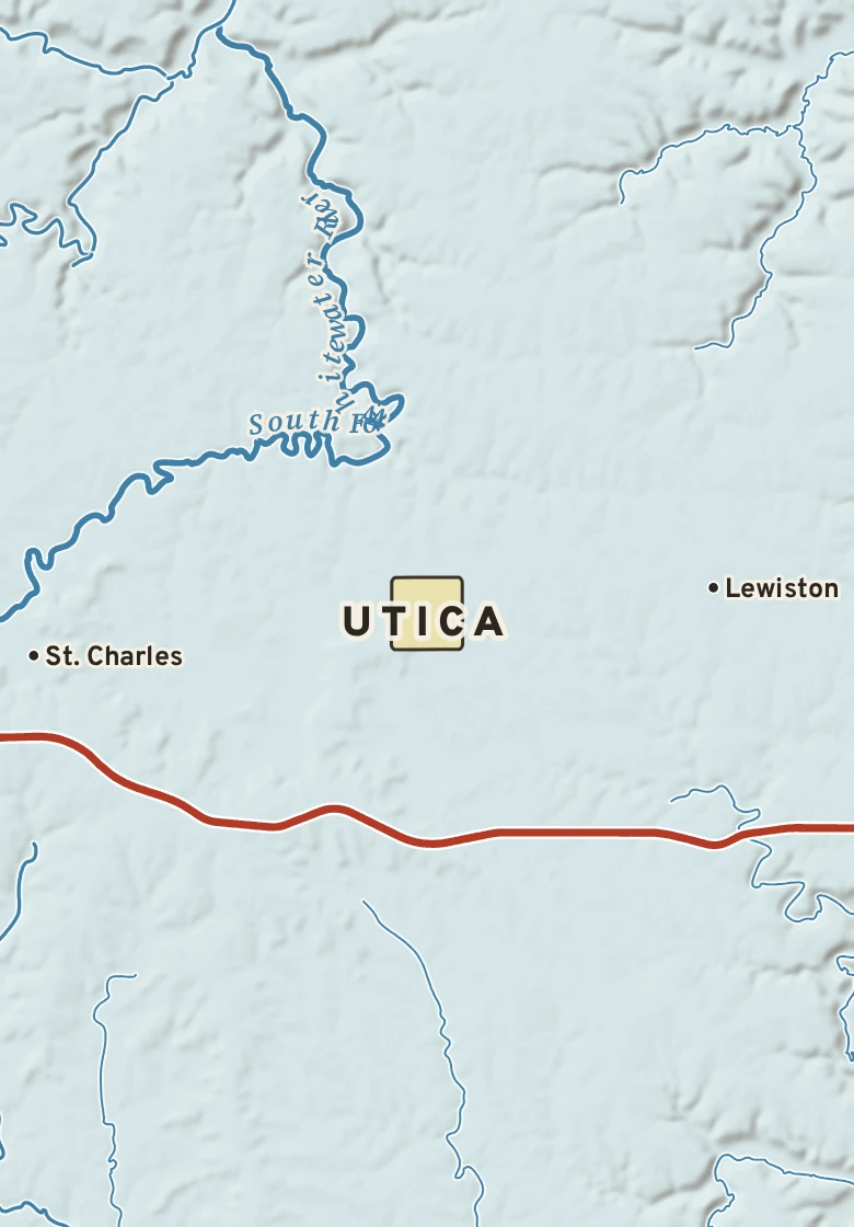 Atlas plate of Utica, Minnesota.