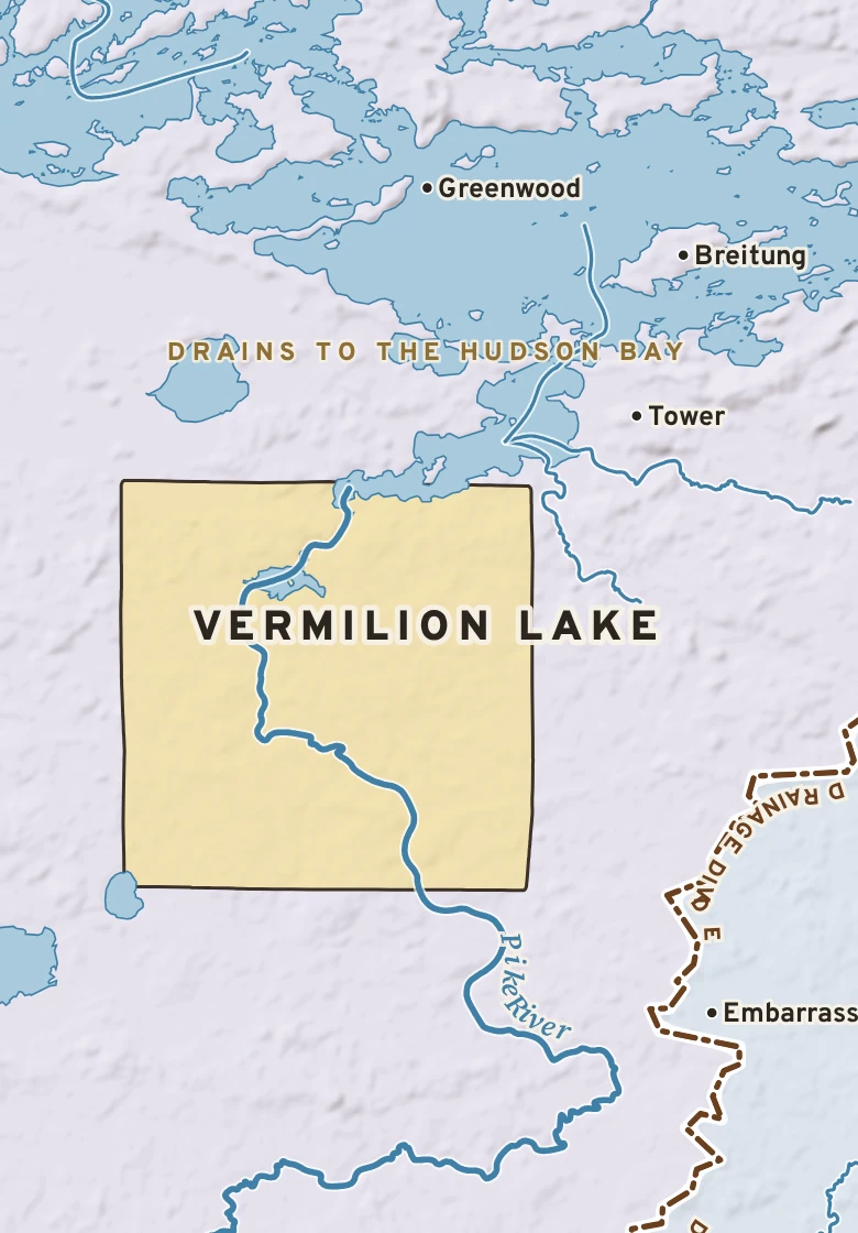 Atlas plate of Vermilion Lake, Minnesota.