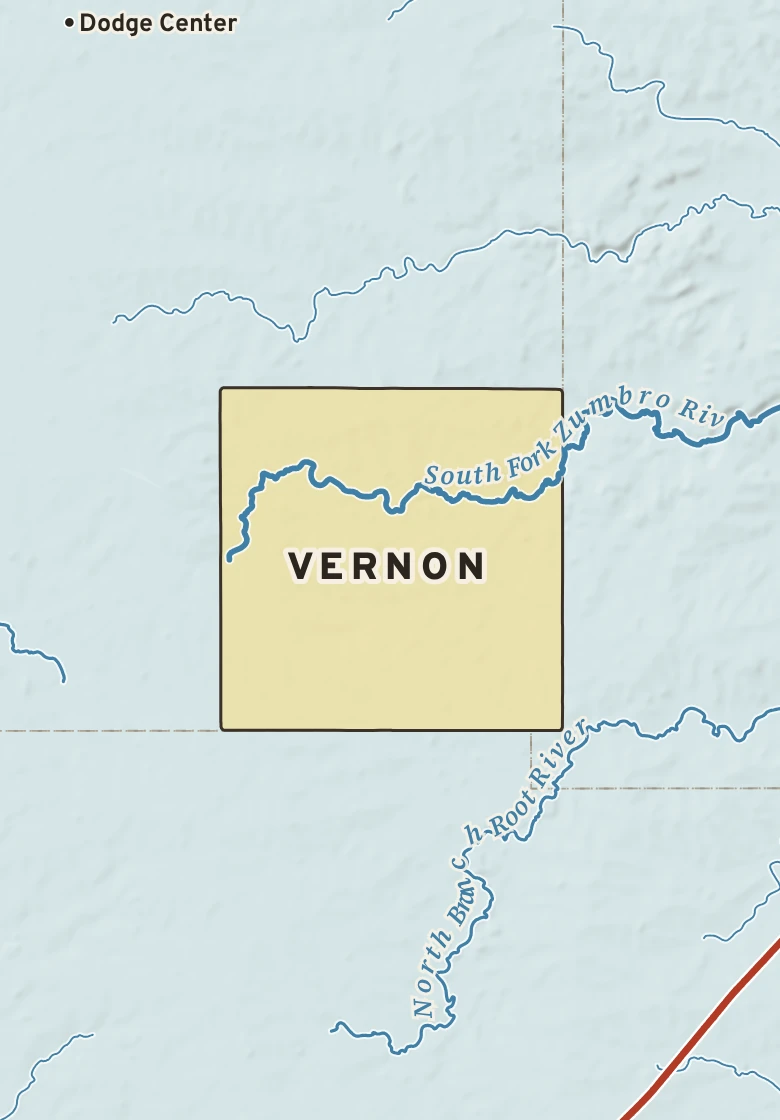 Atlas plate of Vernon, Minnesota.