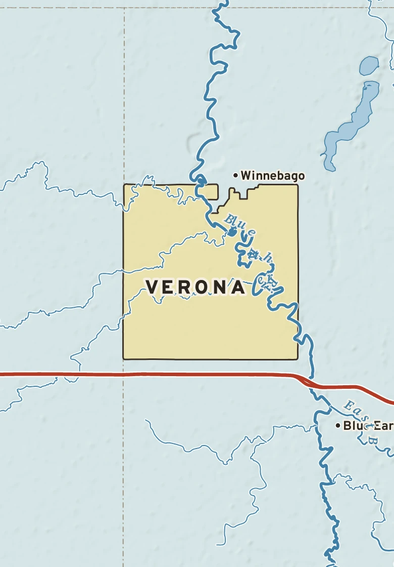 Atlas plate of Verona, Minnesota.