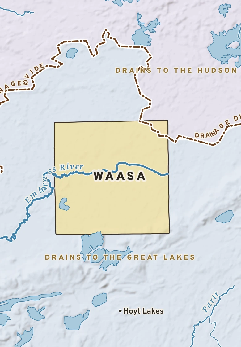 Atlas plate of Waasa, Minnesota.