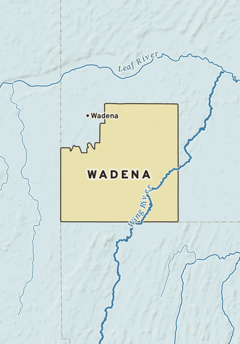 Atlas plate of Wadena, Minnesota.