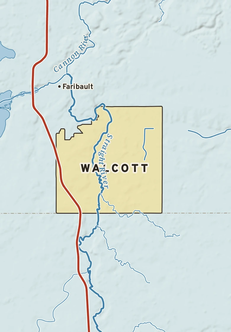 Atlas plate of Walcott, Minnesota.