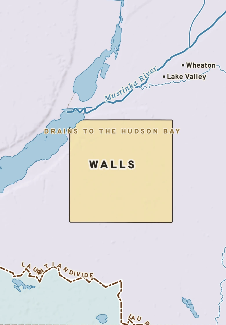 Atlas plate of Walls, Minnesota.