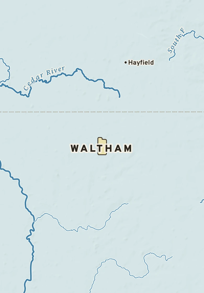 Atlas plate of Waltham, Minnesota.